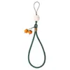 Colgante para teléfono móvil de caqui Ruyi, cordón corto para la muñeca, colgante de caqui de cristal para hombres y mujeres, llavero, accesorio de cuerda antipérdida