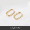 Aretes de tuerca de acero de titanio de moda europea y americana para hombre y mujer, acero inoxidable 304, aretes en forma de U, diseño ovalado vintage, temperamento