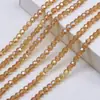 Cuentas de Cristal Tierra de 6 mm Chapadas Color AB 1 Hilo Cuentas de Cristal Dispersas Cuentas de Vidrio Cuentas de Piña Material para Joyería Hecha a Mano Accesorios