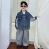 Jaqueta Jeans Nova para Meninos 2026, Estilo Primavera e Outono, Roupa de Outono Estilosa e na Moda para Meninos, Blusa de Outono Infantil