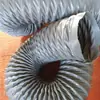 Manguera de tela de nylon al por mayor tubo de ventilación de alambre de acero pvc gris negro azul lona tubo de vacío escape