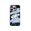 Fondo Negro Corbata de Moño Graffiti Cinnamoroll Funda para Teléfono Iphone17/18Pro Perro de Orejas Grandes Dibujo Animado Personalizado Funda Mate