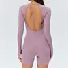 Body de Yoga Costas Cruzadas Decotado com Bojo Removível Roupa Esportiva Colada Costas em V Levanta Bumbum Body Fitness