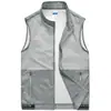 2023 Novo Colete Masculino Fino de Secagem Rápida para o Verão Respirável Roupas para a Pele Colete de Malha Colete Externo de Verão Masculino