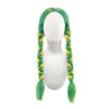 Pelucas de Bandera Nacional Transfronterizas para el Mundial, Pelucas Trenzadas Tricolor, Pelucas para Actuaciones, Pelucas de Doble Trenza, Al Por Mayor en Stock