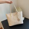 Bolso textil de moda para mujer, gran capacidad, novedad de verano 2024, bolso de hombro sencillo y combinable, bolso de mano elegante para ir al trabajo.