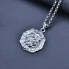 Collar zodiacal de dragón de plata pura S925 para hombre, colgante de estilo frío moderno, cadena versátil para suéter hip hop, accesorios de nicho de alta gama
