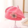 Gorro de Bebé Primavera y Otoño Color Sólido Todo Fósforo Boina Tejida Invierno Niño y Niña Gorro de Lana Tejido
