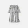 Calça Pantalona Casual Doce Macia com Bolinhas para Meninas, Nova Moda Coreana para Primavera e Outono, Versátil, Calça Longa para Bebês