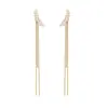 Europa e Estados Unidos cross-border alto nível design personalidade strass borla brincos temperamento feminino simples liga brincos all-match mulheres