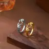 Europa y Estados Unidos transfronterizo anillo de amor para personas mayores galvanizado tridimensional en vivo simple Joker aleación anillo de pareja venta al por mayor