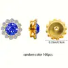 Vendas Diretas da Fábrica Porta-Flores Girassol Redondo Camada Dupla Flor Diamante DIY Laço Bolsa de Sapato Acessórios de Vestuário Acessórios Diamante Garra