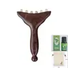 Pente Massajador Pequeno de Chifre Sândalo Meridianos do Pescoço Pontos de Acupuntura Massajador Simples Dentes de Cobre Rosto Gua Sha Bastão Raspador Muscular