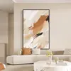 Pintura Decorativa Abstrata com Linhas Estilo Wabi-Sabi Minimalista Moderno Parede de Fundo de Sofá da Entrada da Sala de Estar Pintura Pendurada Venda Direta da Fábrica