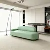 2026 Venta Caliente Estilo Crema Sofá Pequeño para Apartamento Recámara Chaise Longue Sofá Perezoso Respaldo Cuero Resistente a Arañazos de Gato Sofá de Belleza