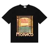 2025 Verão Masculino Rhude High Street Estampado Respirável Manga Curta Marca de Moda Camiseta de Manga Curta Pulôver Verão