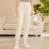 Pantalones de Cachemir para Niños 100% Cachemir Puro Otoño e Invierno Nuevos Engrosados de Cintura Alta con Bolsillo Pantalones Casuales sin Puño Morado