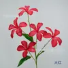 Orquídea Chama de 5 Flores Galho Único Bauhinia Artificial Cenário de Fundo para Salão de Casamento Arco Arranjo de Flores Montagem de Cena para Salão de Banquetes