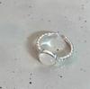 Anillo de plata de ley 925 con ágata negra y calcedonia blanca, accesorios de nicho para mujer, nuevo anillo abierto de alta calidad, joyería de plata al por mayor.