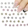 Estrella de Cinco Puntas 5A Mini Invertida de Fondo Plano Diamante de Circonia para Uñas Diamante Rosa Champaña Montón de Estrellas Adornos de Diamante para Uñas