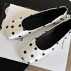 Zapatos Mary Jane de Lunares Estilo Francés para Mujer, Nuevo Modelo 2026, Zapatos Planos Bajos sin Cordones, Elegantes Zapatos de Salón Inspirados en Chanel