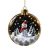 Nuevo producto transfronterizo: bola de cristal, adorno de bola transparente de muñeco de nieve para árbol de Navidad, decoración de ambiente festivo para el hogar