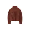 Fabricante Atacadista de Roupas Femininas Mais Vendidas no Aliexpress Transfronteiriço Novo Modelo 2025 Jaqueta Plissada de Camurça Ajustável Zr