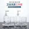 Saboneteira para Álcool em Gel, Copo para Escova de Dentes, Conjunto de Três Peças, Material de Vidro, Pode Ser Personalizado