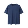 Nueva Camiseta Personalizada de Algodón Puro de 180g, 21 Hilos, Cuello Redondo, Manga Corta para Hombre, Color Sólido, Holgada, Versátil, Camiseta Básica con Logo Impreso