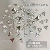 Mini Joyería para Arte de Uñas de Circonia con Base Plana Biselada, Pequeños Diamantes para Uñas Brillantes Transparentes Blancos con Forma de Marquise, Color Especial Champagne