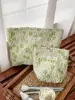 Nova Estampa Cor Fresca Tecido Bolsa de Maquiagem Grande Capacidade Bolsa de Mão de Viagem Bolsa de Armazenamento para Skincare Bolsa de Armazenamento Portátil