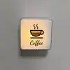 Luz de Geladeira Quadrada Luminosa, Adesivo Magnético de Geladeira no Verso, Logo Animado Publicitário Imprimível