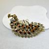 Accesorios Vintage para el Cabello Pinza Pavo Real Pinza Lateral Grande Pinza de Pico de Pato Pinza de Horquilla con Pedrería Tocados de Temperamento Pinza de Agarre para Mujer