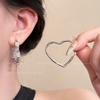 Brincos de Argola Multicamadas Amor de Luxo Leve Nicho Brincos Femininos Estilo Coreano Brincos Coração de Pêssego de Primeira Linha Brincos Iguais de Celebridade da Internet