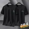 Compra Uno y Llévate Otro Gratis Camiseta Unisex de Manga Corta de Verano, Camiseta Base de Corte Holgado, Top de Camiseta de Marca de Moda de Media Manga para Estudiante Hombre