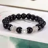 Pulsera de Obsidiana Imitación Modelo Nuevo 2025 Pulsera de Piedra Lunar Plata Triturada para Mujer, Lujo Ligero Nicho Exquisito Sensación de Alta Gama