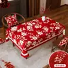 Mantel de Año Nuevo Impermeable Accesible Lujo Gama Alta Rojo Festivo Atmósfera Festiva Mantel Decorativo Mesa de Café Salvamanteles