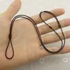 Collar de Cuerda Tejida a Mano para Hombre, Negro y Rojo, Hebilla de Jade, Retráctil, Simple, Ajustable, Cordón Versátil, Cuerda Fina