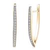 Pendientes con forma de V y forma de triángulo irregular para mujer, estilo europeo y americano, con circonita y diamantes, joyería geométrica para las orejas, con hebilla para las orejas.