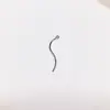 Accesorios para Joyería DIY al por Mayor Chapado Eléctrico Forma de S Colgante Simple Flor Dividida Tira Larga Curva con Anillo Colgante Borla de Joyería Material