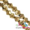 Suministro directo de fábrica de cuentas de cristal artificial de 2/3/4/6/8 mm, cuentas puntiagudas de diamante galvanizadas, material para pulseras de bricolaje.