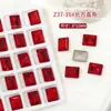 Flash Año Nuevo Joyería de uñas roja china al por mayor Rojo amor cuadrado grueso Forma ovalada con fondo puntiagudo Broca de uñas de vidrio