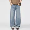 Maple House Roupas Masculinas / Coleção Nova Primavera 2026: Jeans Masculino de Corte Solto e Perna Larga, Estilo Streetwear Americano, Calça Casual de Perna Curva