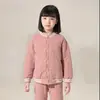 Uniforme Escolar Térmico Mágico para Niños Mayores, Tops Cálidos con Bloqueo de Temperatura para Otoño e Invierno, Pantalones Gruesos de Algodón, Chaqueta Interior de Algodón de Invierno para Niños