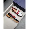Sapatos Loafers Casuais Femininos Tamanho Grande Jw Cruzamento de Fronteiras 2025 Novo Estilo de Comércio Exterior Britânico Bico Redondo Bloqueio de Cores Salto Baixo
