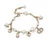 Colar com Pingente de Estrela e Franja Xiaoxiang Estilo Novo com Diamantes e Pérolas, Corrente Popular para Clavícula Feminina, Colar de Suéter de Luxo Leve com Letra