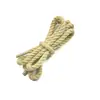 Cuerda redonda trenzada gruesa de algodón y lino de tres hebras de colores de 5 mm para zapatillas, ropa, sombreros y como cordón para sudaderas