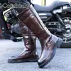 Botas Altas Nuevas de Invierno para Hombre Estilo Británico Dr. Botas Martens para Hombre Botas Altas de Piel Genuina Botas de Piel Botas de Montar