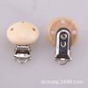 Accesorios para Joyería DIY Clip de Chupete Colorido de 30 mm Redondo de Tres Agujeros de Madera para Chupete de Bebé para Evitar que la Cadena se Caiga
