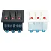 Kcd9 Interruptor Basculante Combinado 3 en 1 Ojo de Gato Luz Roja 16A 250V 9 Pines 2 Posiciones 33*40mm